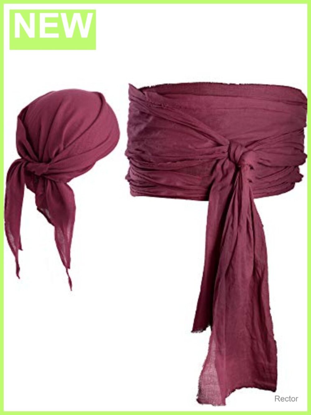 Pirate Bandana & Sash Costume Accessory Set Linen Ren Faire Cosplay
